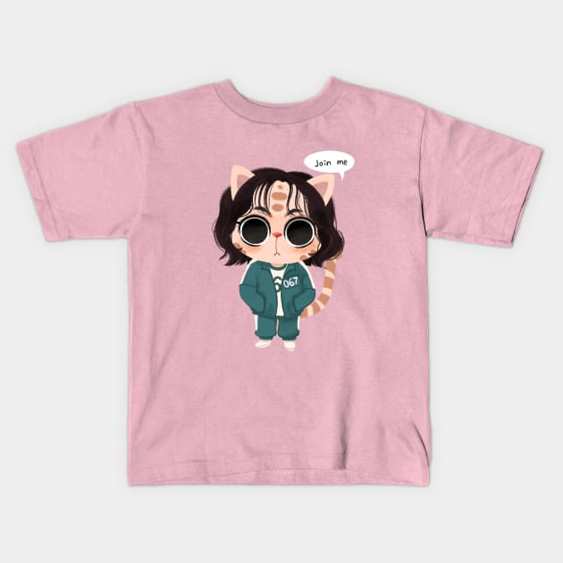 Sae Byeok Cat Kids T-Shirt by BBvineart